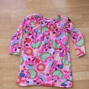 Hanna Andersson Pink Floral Long Sleeve Dress